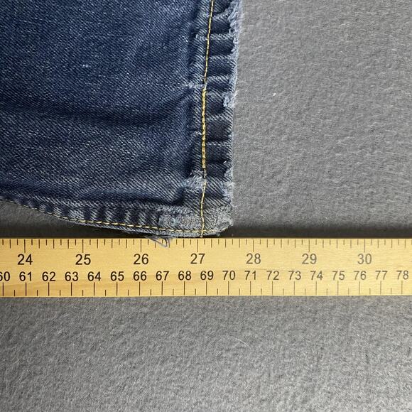 Levis 569 Jeans Mens 35x28 Blue Loose Straight Leg Distressed Denim 100% Cotton - Picture 10 of 14